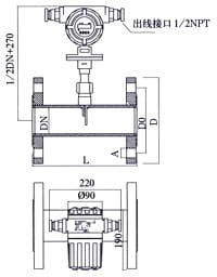 Thermal Mass Flow Meter installation