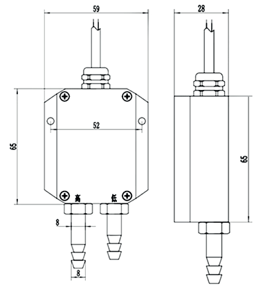Air Pressure Transmitter Dimensions