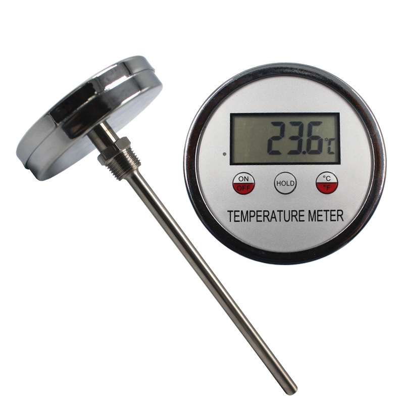 Bimetal thermometer-digital display