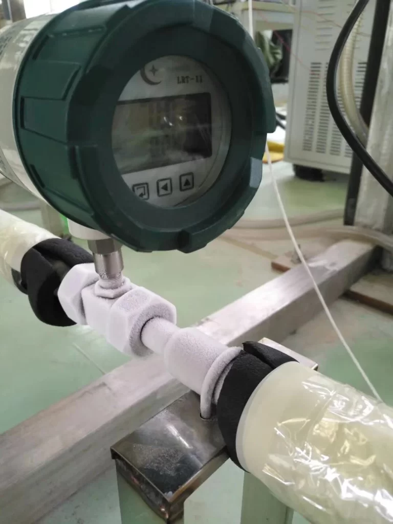 Low Temperature Turbine Flowmeter installation 1