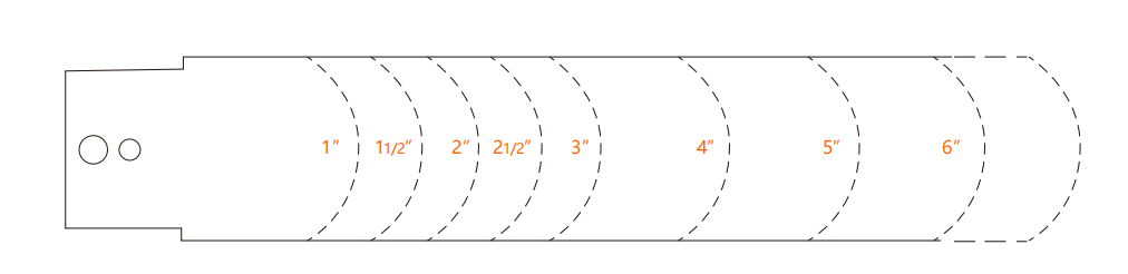 Flow plate length (inch)
