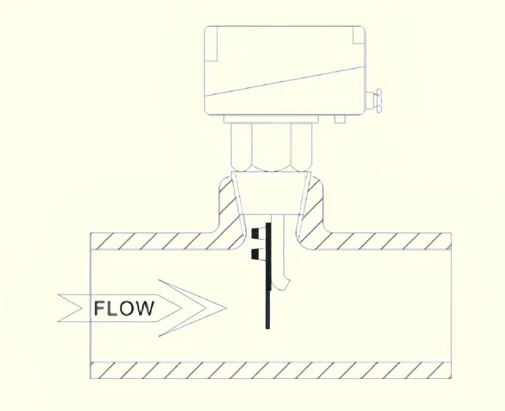 inline paddle flow switch Working Principle