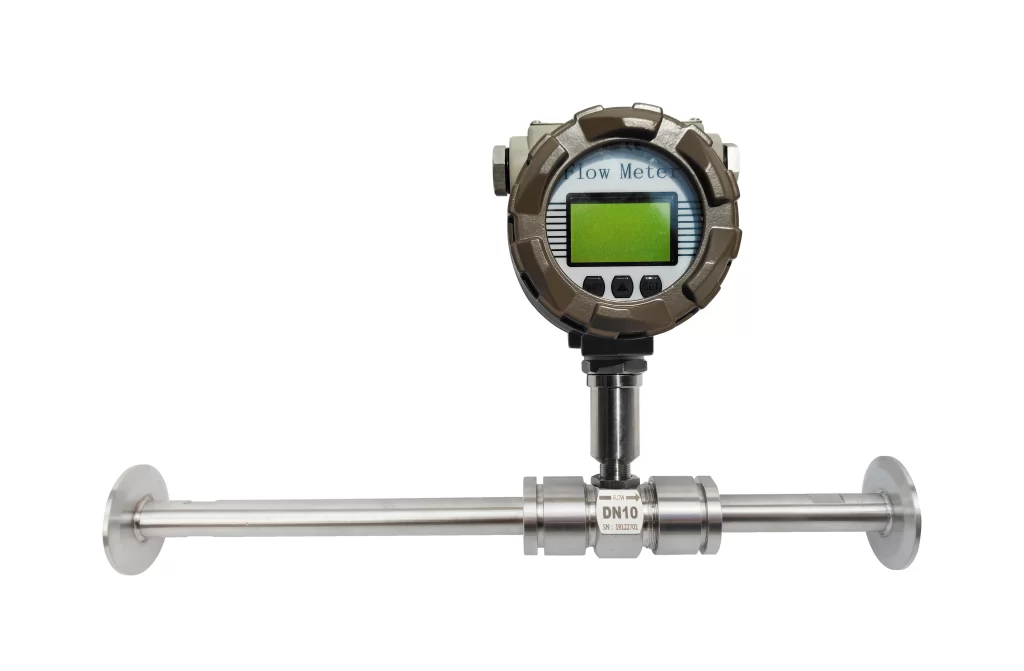 Small diameter turbine flowmeter-clamp installation