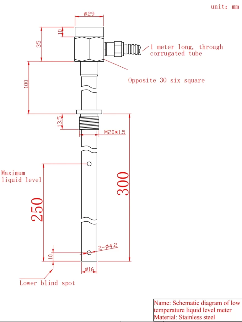 Liquid Nitrogen Level Measurement Design Drawing