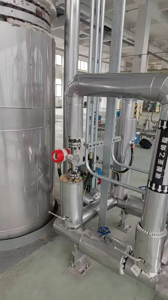 Gear flowmeter measuring vinylene carbonate