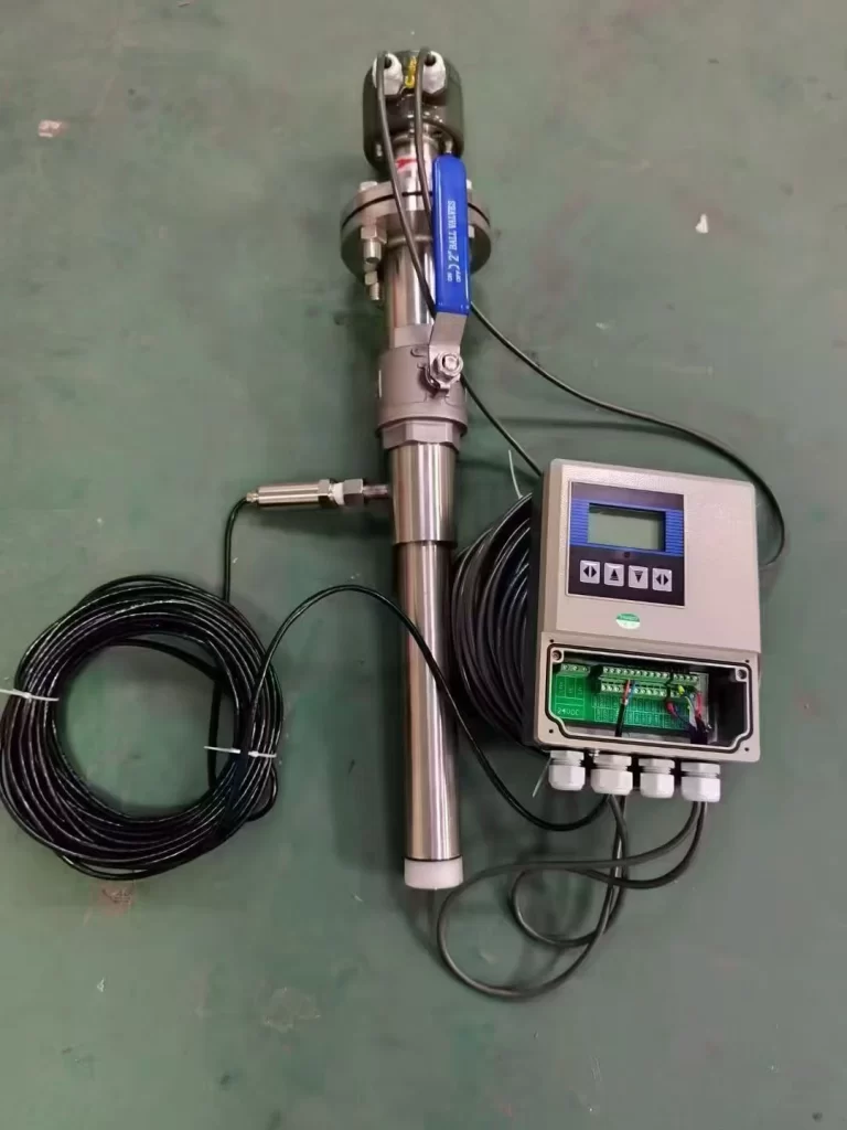 Insertion electromagnetic flow meter turndown