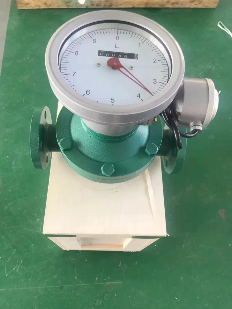 Mechanical oval gear flow meter readings