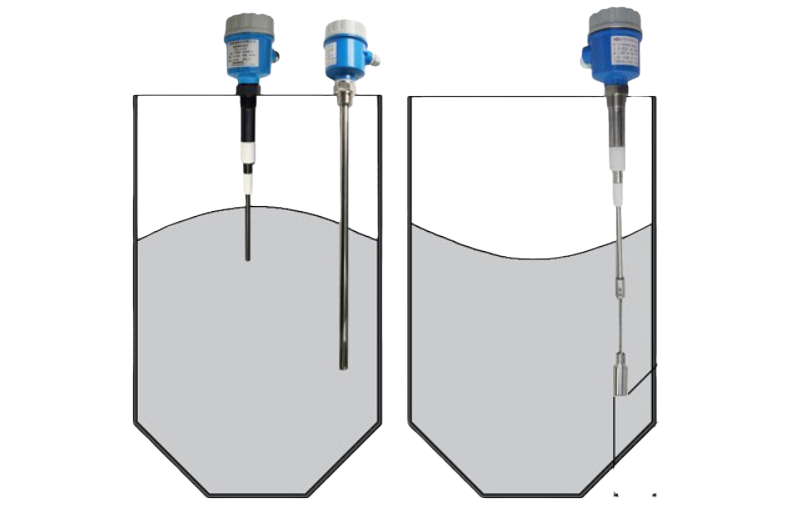RF admittance level switch - vertical installation