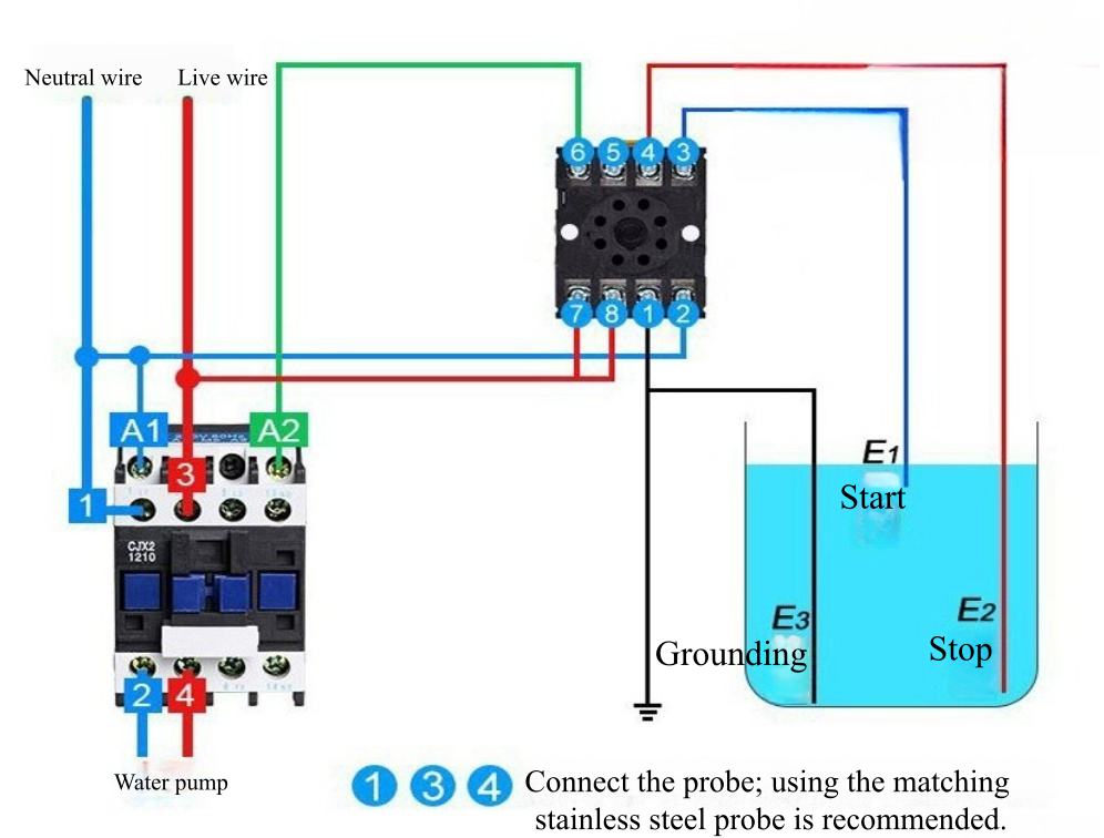 220VAC automatic water supply wiring diagram