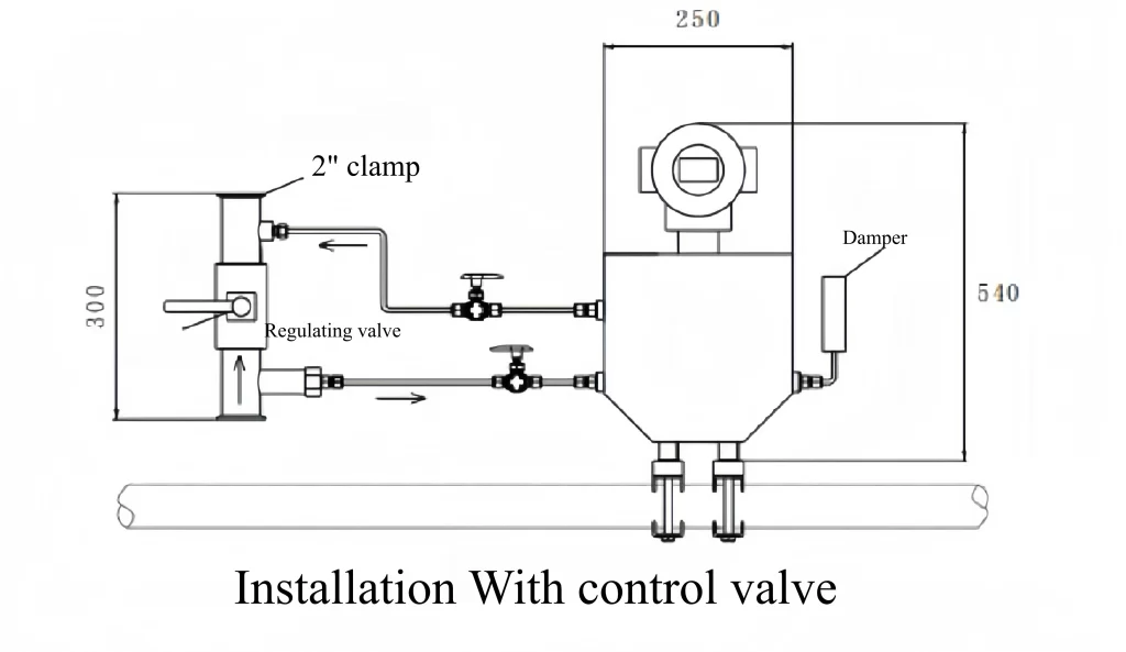 Coriolis Density Meter Installation with Control Valve