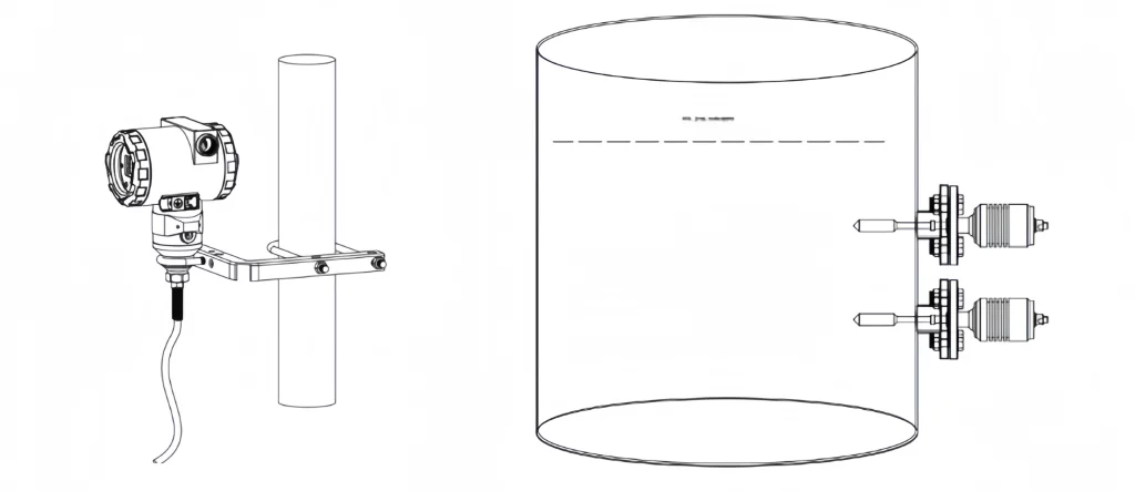Inline Viscosity Meter Tank Installation