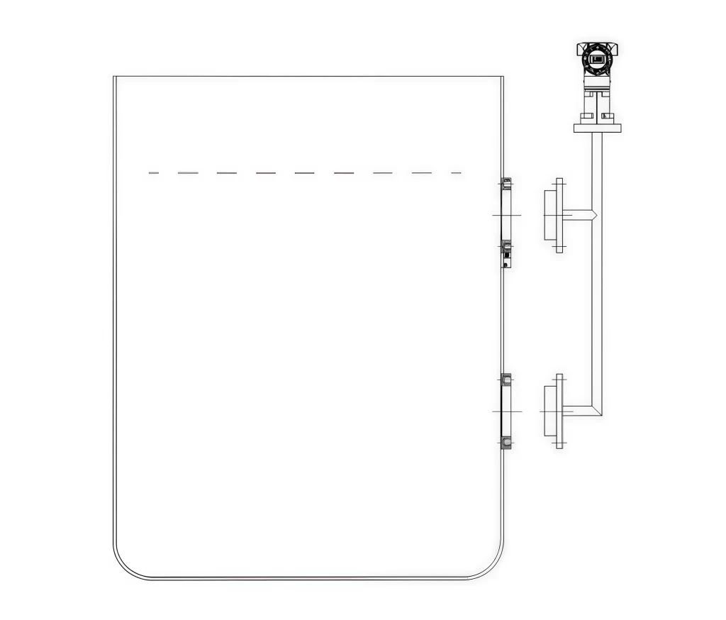Working principle of differential pressure density meter