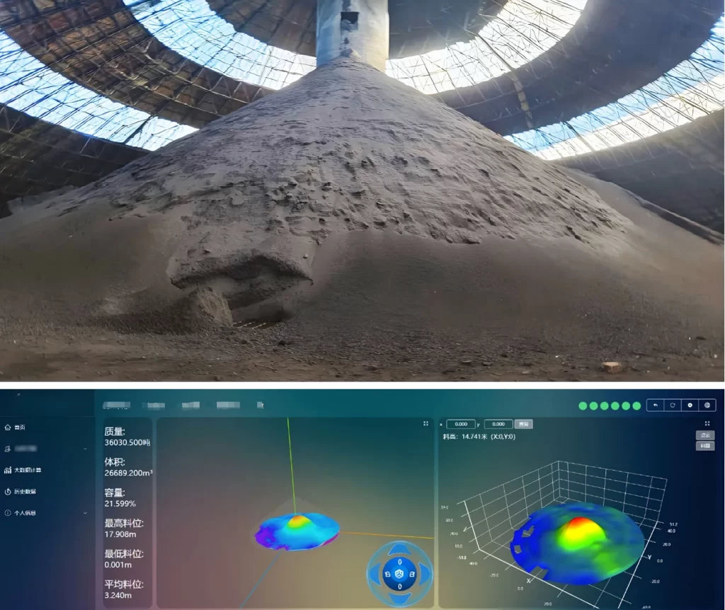 3D Level Scanner for Silos Application