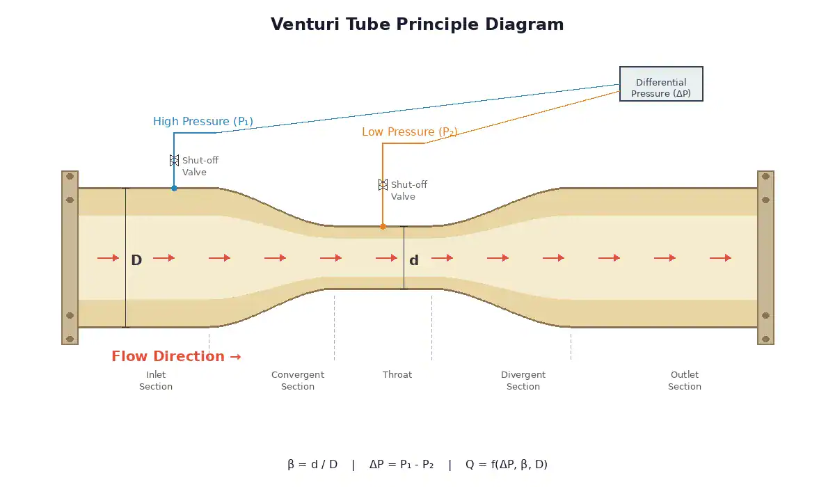 Venturi flow meter working principle