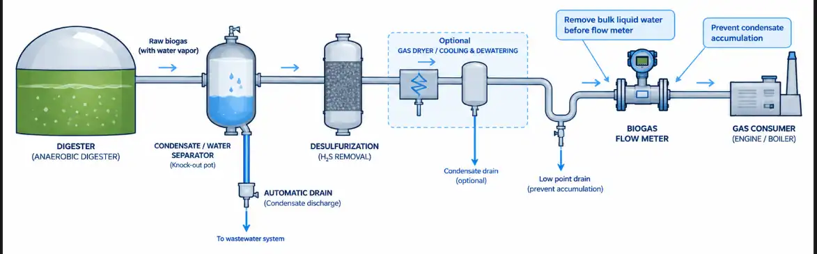 Wet Biogas Flow Measurement